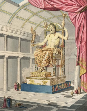 The Statue of Zeus at Olympia served as a reminder of the gods